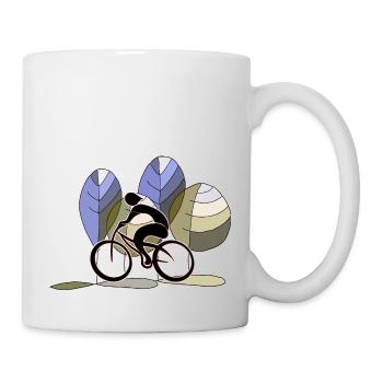 Radfahrer - Tasse - Weiß - Rechts