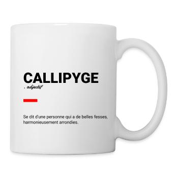 Callipyge définition - Mug blanc - blanc - Droite