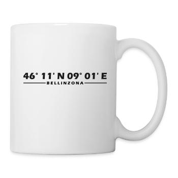 Coordonnées de Bellinzone - Mug blanc - blanc - Droite