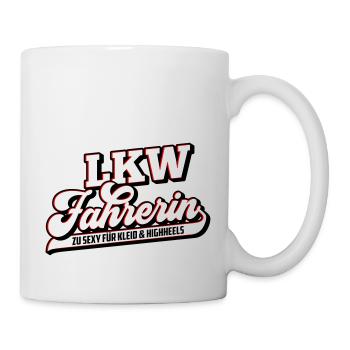 Farbe änderbar | Sexy Truckerin LKW Fahrerin - Tasse - Weiß - Rechts