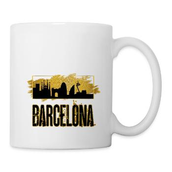 Barcelone Espagne Ville Skyline Gold Home Love - Mug blanc - blanc - Droite
