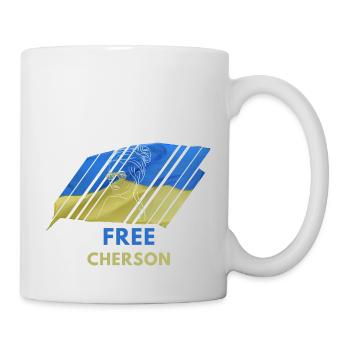 Free Cherson T-Shirt Ukraine Flagge Frau Geschenk - Tasse - Weiß - Rechts