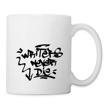 Writers never die - Mug blanc - blanc - Droite