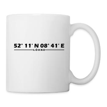 Löhne Koordinaten - Tasse - Weiß - Rechts