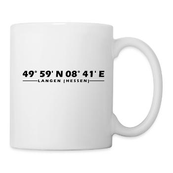 Coordonnées de Langen (Hesse) - Mug blanc - blanc - Droite