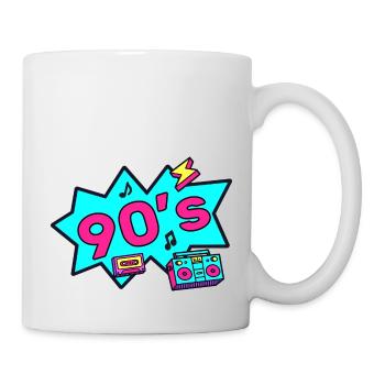 90er Jahre 90´s nineties ninety neunziger - Tasse - Weiß - Rechts
