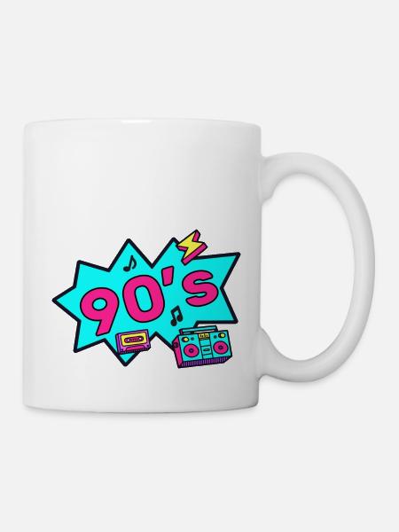 90er Jahre 90´s nineties ninety neunziger - Tasse - Weiß