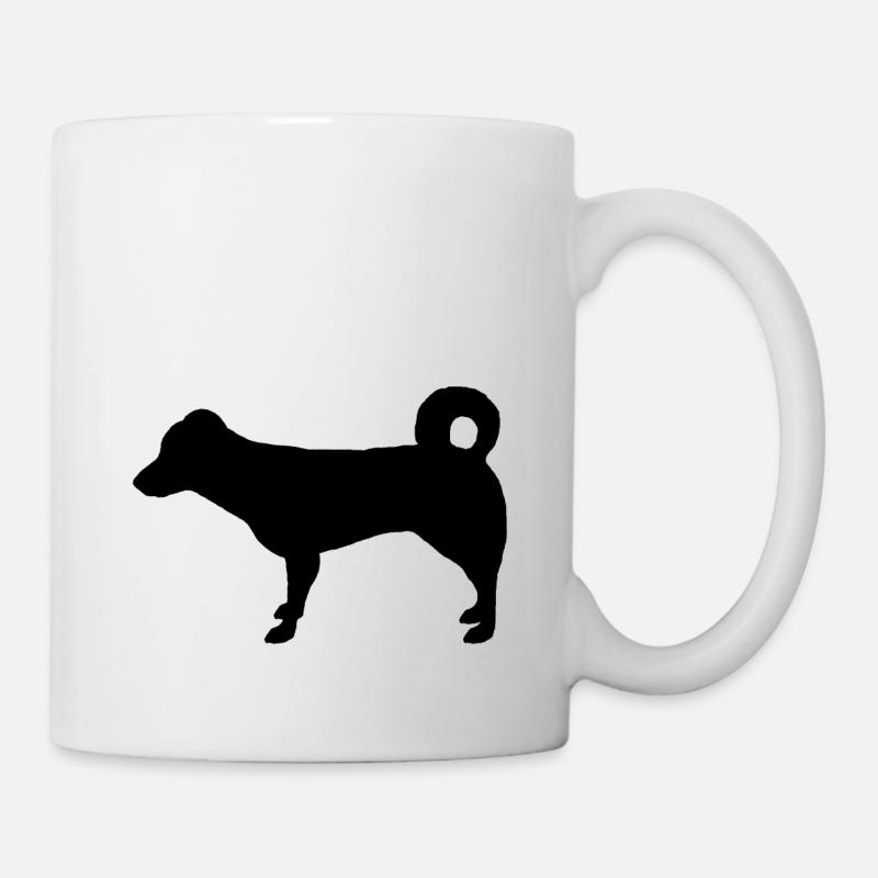 Hund Silhouette - Tasse - Weiß