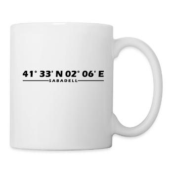 Coordonnées Sabadell - Mug blanc - blanc - Droite