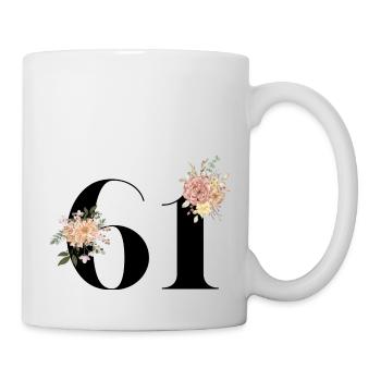 61st anniversary flowers (Gift of 61 years) - Mug - white - Right