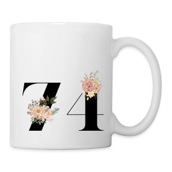 74th Anniversary Flowers (Gift of 74 years) - Mug - white - Right