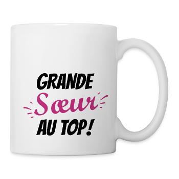 grande sœur au top / humour grande soeur - Mug blanc - blanc - Droite