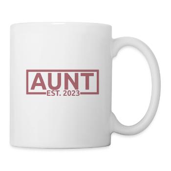 Aunt Est. 2023, Soon To Be Aunt, Pregnancy Reveal - Mug - white - Right