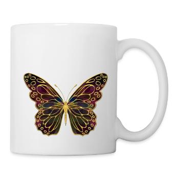 Papillon - Mug blanc - blanc - Droite