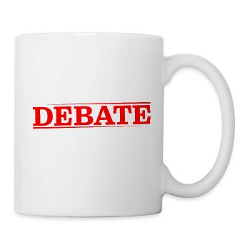 Debate, Like Wrestling But With Words 4 - Mug - white - Right