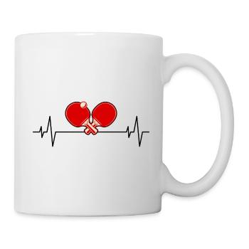 Ping Pong Master Table Tennis Paddle Heartbeat - Mug - white - Right