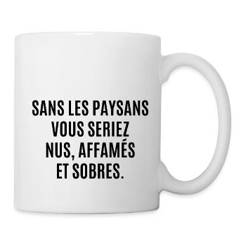 sans les paysans - Mug blanc - blanc - Droite
