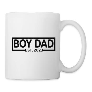 Boy Dad Est. 2023 Bébé Shower Grossesse Révélation - Mug blanc - blanc - Droite