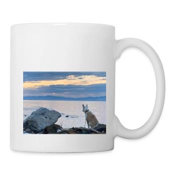 M. Charly sur la plage - Mug blanc - blanc - Droite