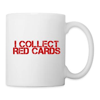 Je collectionne les cartons rouges 3 - Mug blanc - blanc - Droite