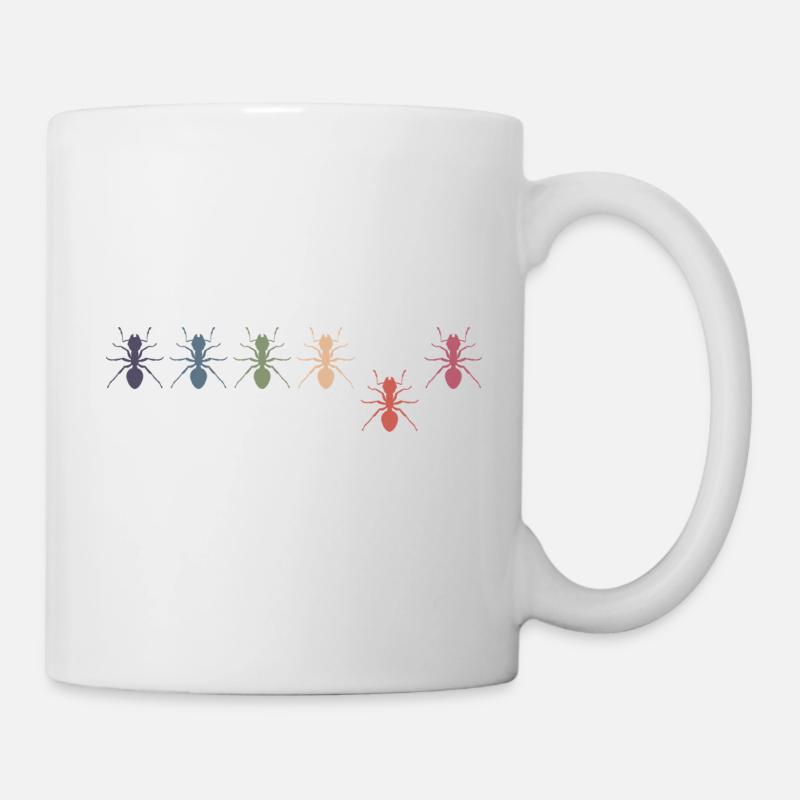 colonie de fourmis lgbt-rétro-fourmi fourmi de feu - Mug blanc - blanc