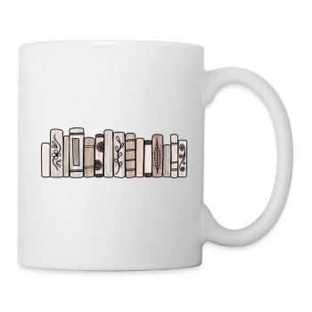 Livres Pastel Marron - Mug blanc - blanc - Droite