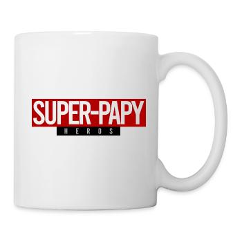 Papi super-héros - Mug blanc - blanc - Droite