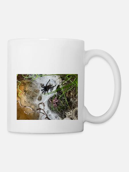 Vogelspinne im Netz - Tasse - Weiß
