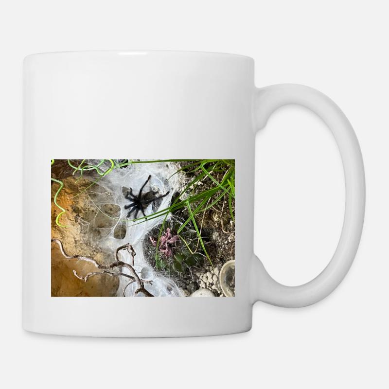 Vogelspinne im Netz - Tasse - Weiß