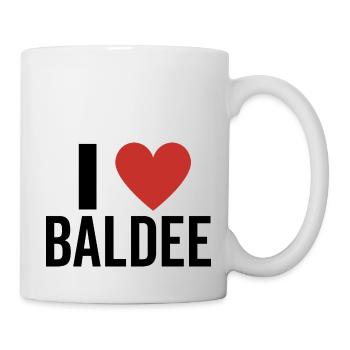 Ich liebe Baldee - Tasse - Weiß - Rechts