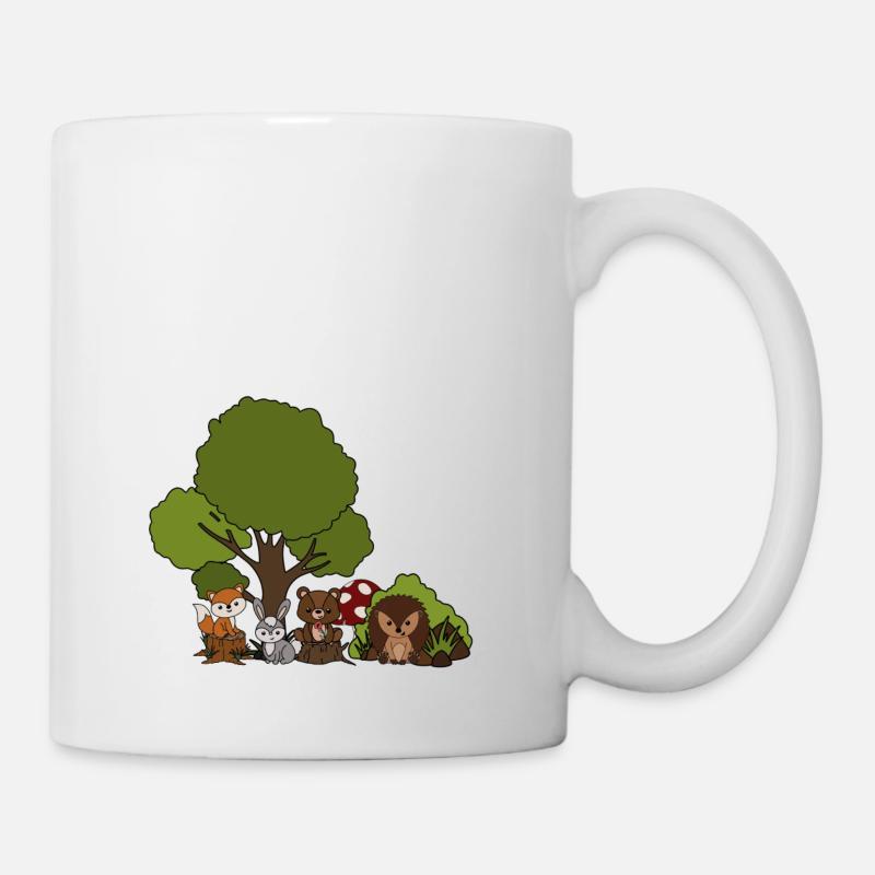Waldtiere - Tasse - Weiß