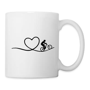 Mountainbiker Fahrrad Radsport - Tasse - Weiß - Rechts
