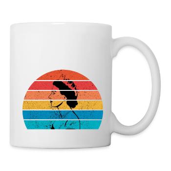 Queen Elizabeth II Retro Vintage Elizabeth 2 - Tasse - Weiß - Rechts