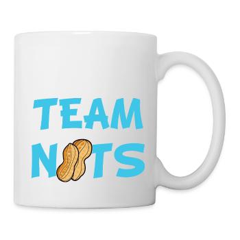 Gender Reveal Team Nuts Announcement Baby Shower - Mug blanc - blanc - Droite