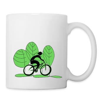 Radfahrer - Tasse - Weiß - Rechts