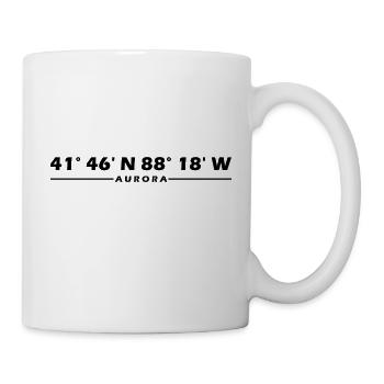 Aurora Koordinaten - Tasse - Weiß - Rechts