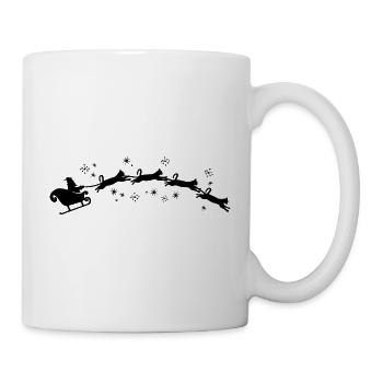 Santa's sleigh pulled by cats - Mug - white - Right