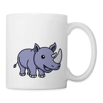 Nashorn Comic Tier - Tasse - Weiß - Rechts