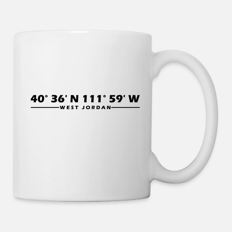 West Jordan Coordinates - Mug - white