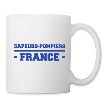Sapeurs-Po France Bleu logo fanion - Mug blanc - blanc - Droite