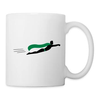 Supermen vole | Graphique vectoriel - Mug blanc - blanc - Droite