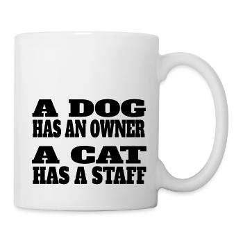 Domestic Cat Cat Cat Kitten Pet Cat Hair - Mug - white - Right