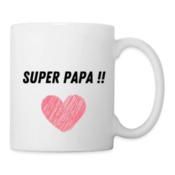 SUPER PAPA - Mug blanc - blanc - Droite