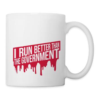 run better than government - Mug - white - Right