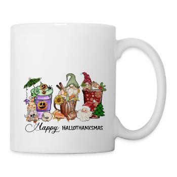 Happy Hallothanksmas - Mug - white - Right