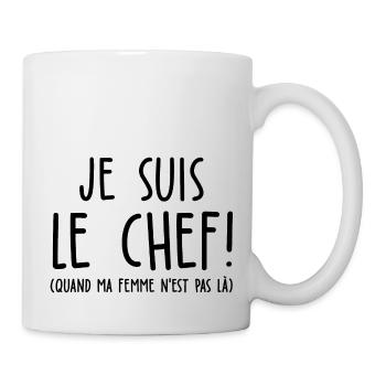 je suis le chef / humour époux / humour mari - Mug blanc - blanc - Droite
