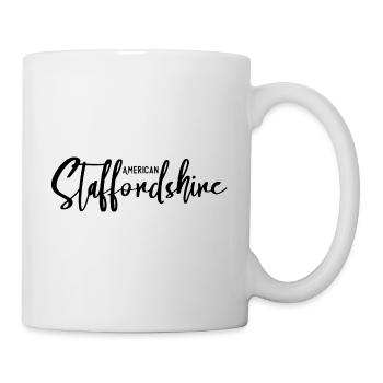 American Staffordshire Schriftzug Lettering - Tasse - Weiß - Rechts