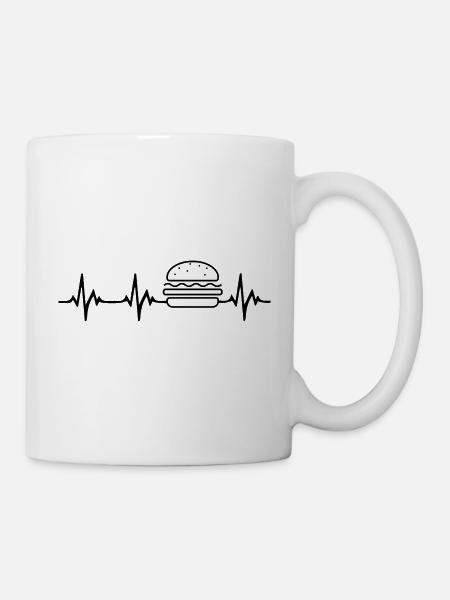 Burger Heartbeat - Mug blanc - blanc