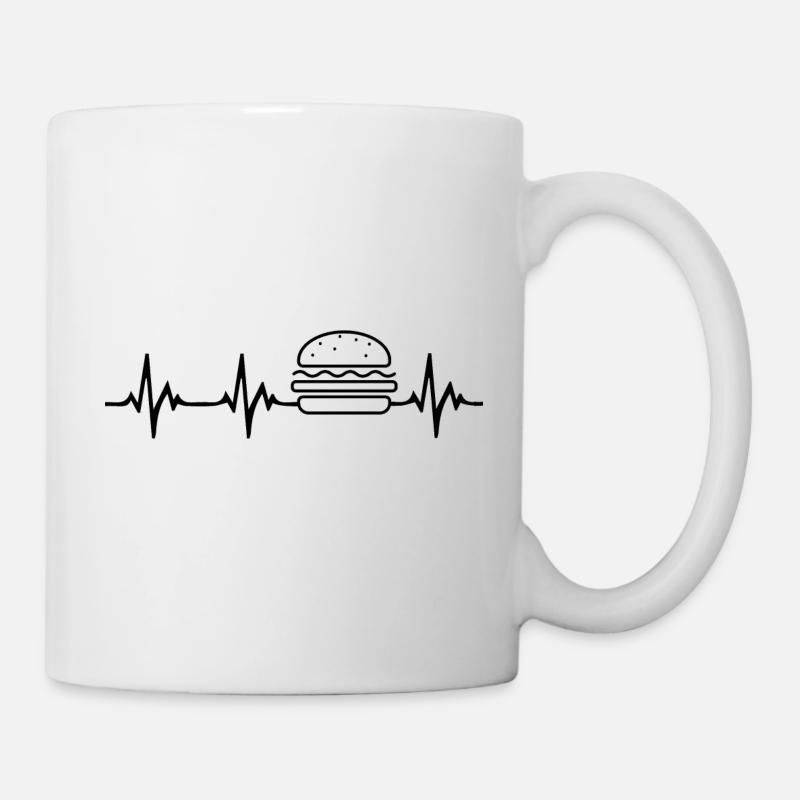 Burger Heartbeat - Mug blanc - blanc