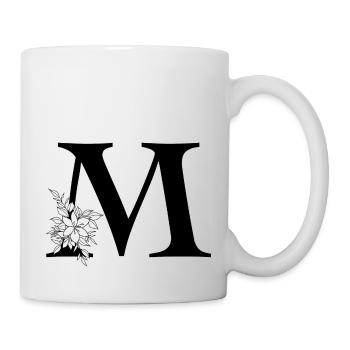 Buchstabe M - Tasse - Weiß - Rechts
